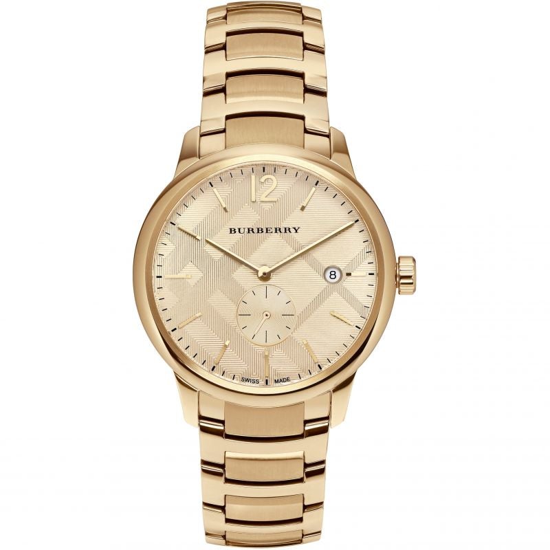 Burberry Mens Watch The Classic Yellow Gold Bu10006 -korean beauty