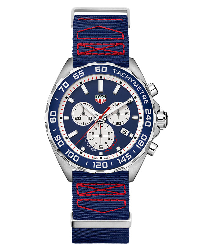 Tag Heuer Formula 1 Redbull Edition Chronograph Blue Dial Blue Nato Strap Watch For Men Caz1018 Fc8213 -korean beauty