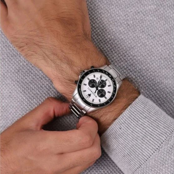 Maserati R8873640003 Sfida Chrono Mens Silver Watch -korean beauty