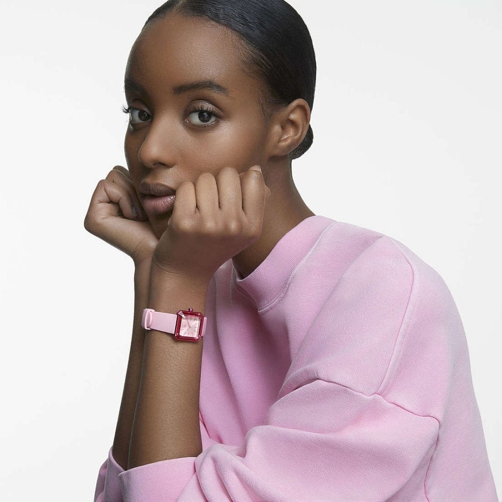 Swarovski Watch Lucent With Silicone Strap Pink 5624373 -korean beauty