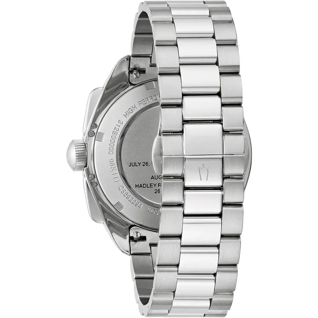 Bulova Lunar Pilot Chrono Mens Silver Watch 96k111 -korean beauty