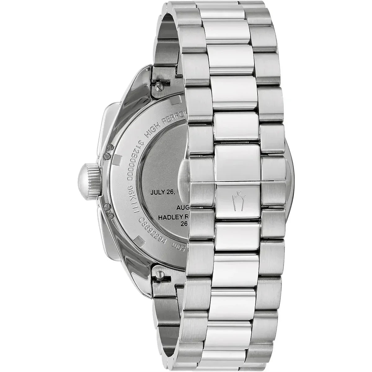 Bulova Lunar Pilot Chrono Mens Silver Watch 96k111 -korean beauty