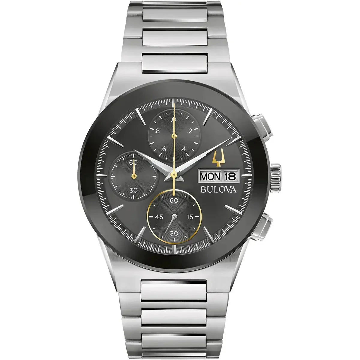 Bulova Millennia Mens Silver Watch 96c149 -korean beauty