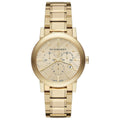 Ladies Gold Tone Stainless Steel Chronograph Burberry Watch Bu9753 -korean beauty
