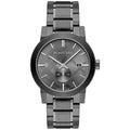 Mens Gunmetal Grey Stainless Steel Chronograph Burberry Watch Bu9902 -korean beauty