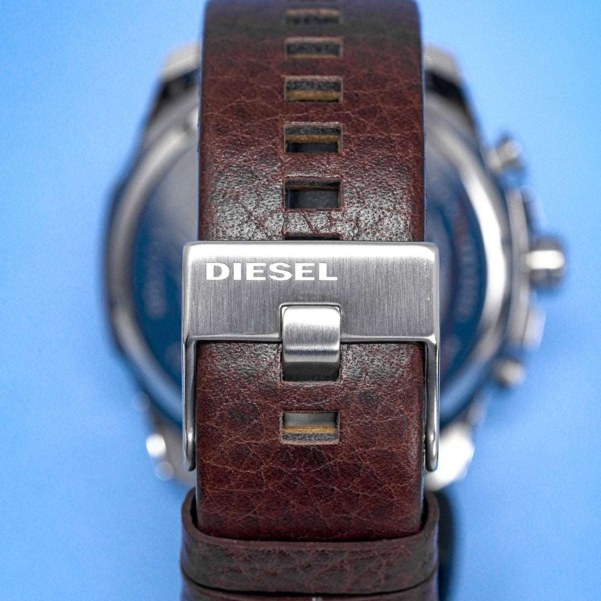 Diesel Dz4281 Men S Chronograph Mega Chief Blue Brown Watch -korean beauty
