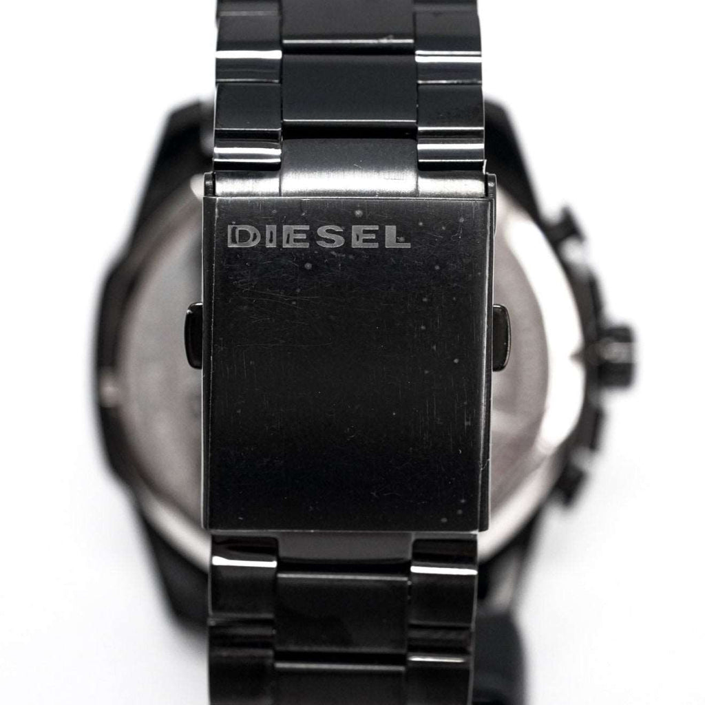 Diesel Dz4283 Men S Chronograph Mega Chief Black Pvd Watch -korean beauty