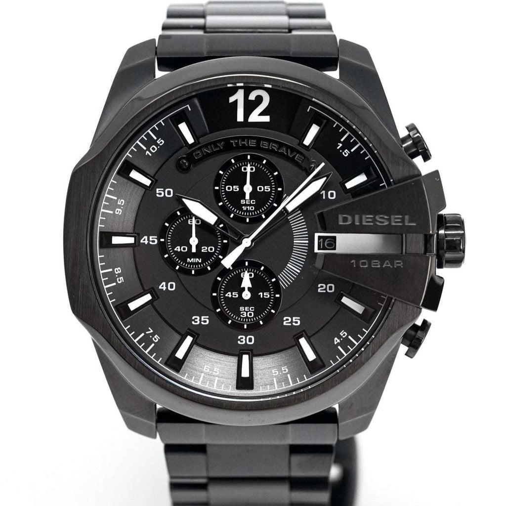 Diesel Dz4283 Men S Chronograph Mega Chief Black Pvd Watch -korean beauty