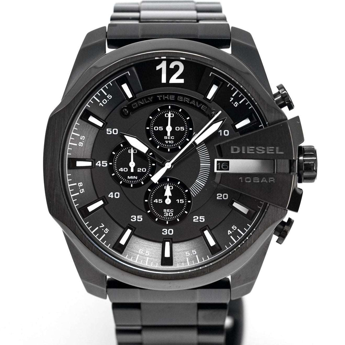 Diesel Dz4283 Men S Chronograph Mega Chief Black Pvd Watch -korean beauty