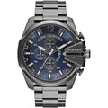 Diesel Dz4329 Men S Silver Mega Chief Chronograph Watch -korean beauty