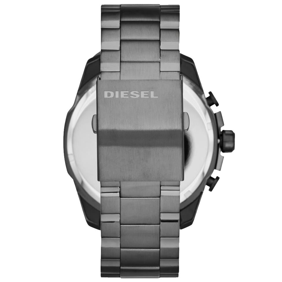 Diesel Dz4329 Men S Silver Mega Chief Chronograph Watch -korean beauty