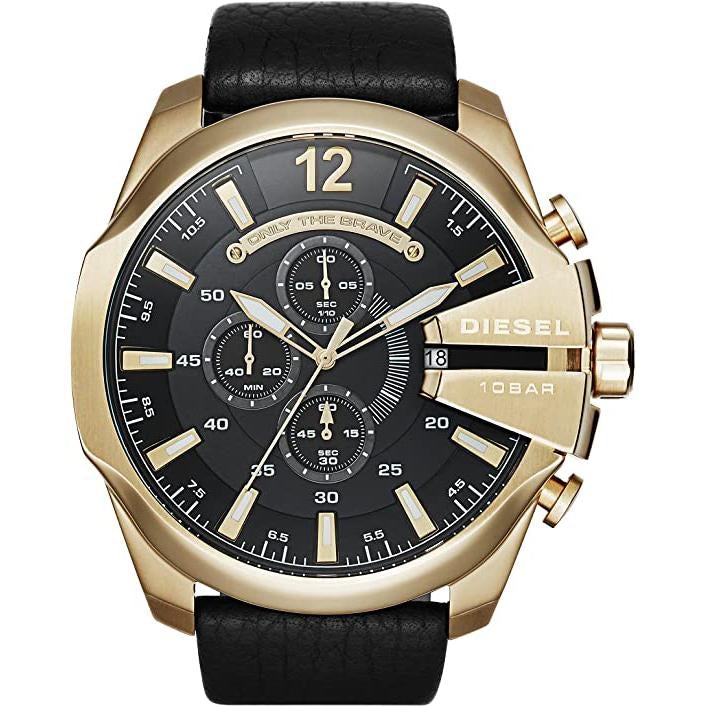 Diesel Dz4344 Men S Gold Mega Chief Chronograph Watch -korean beauty