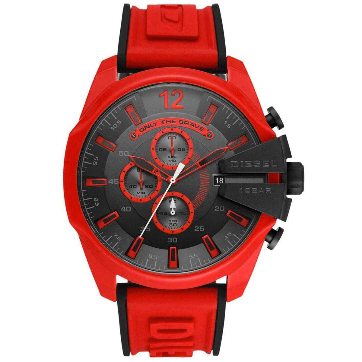Diesel Dz4526 Men S Chronograph Mega Chief Red Watch -korean beauty