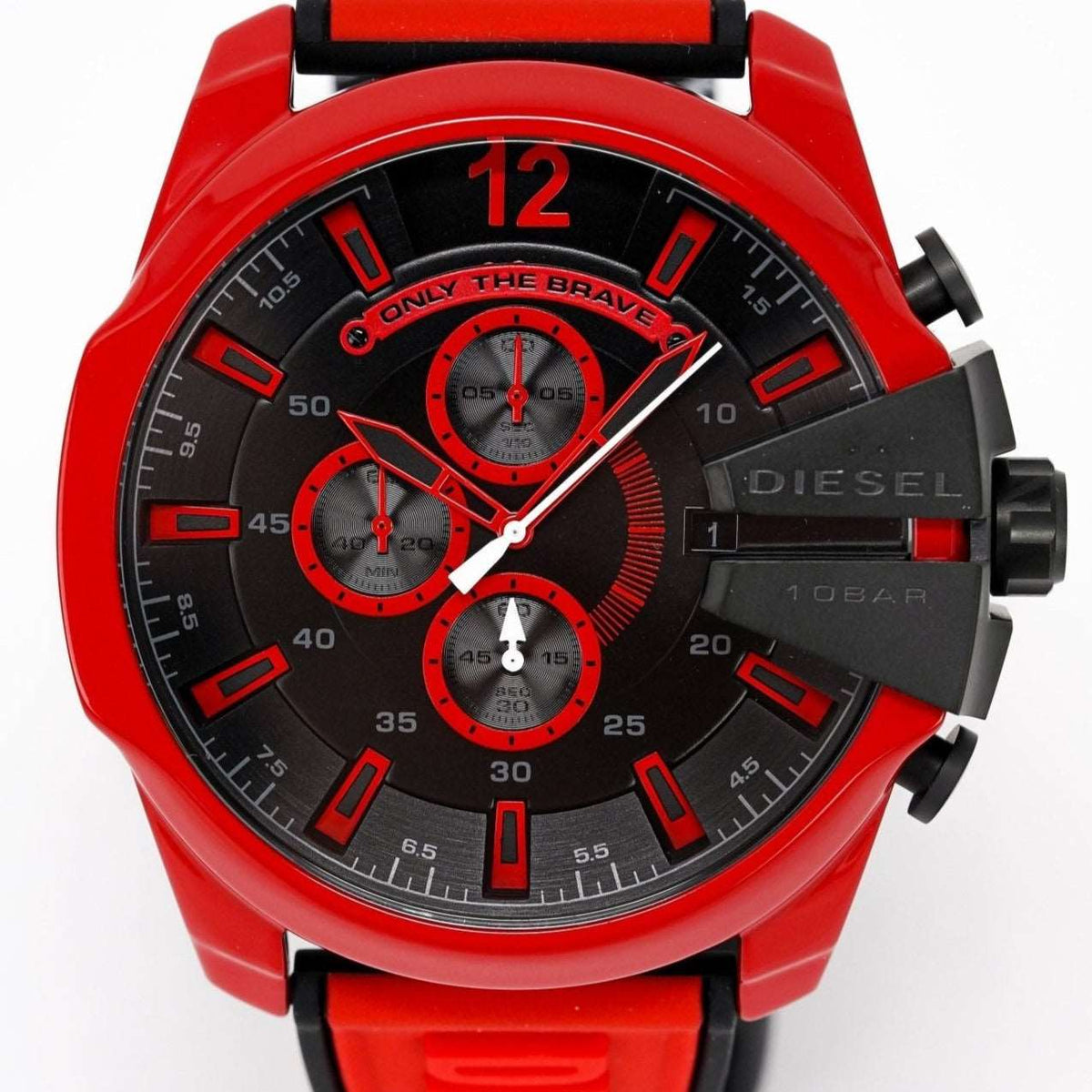 Diesel Dz4526 Men S Chronograph Mega Chief Red Watch -korean beauty