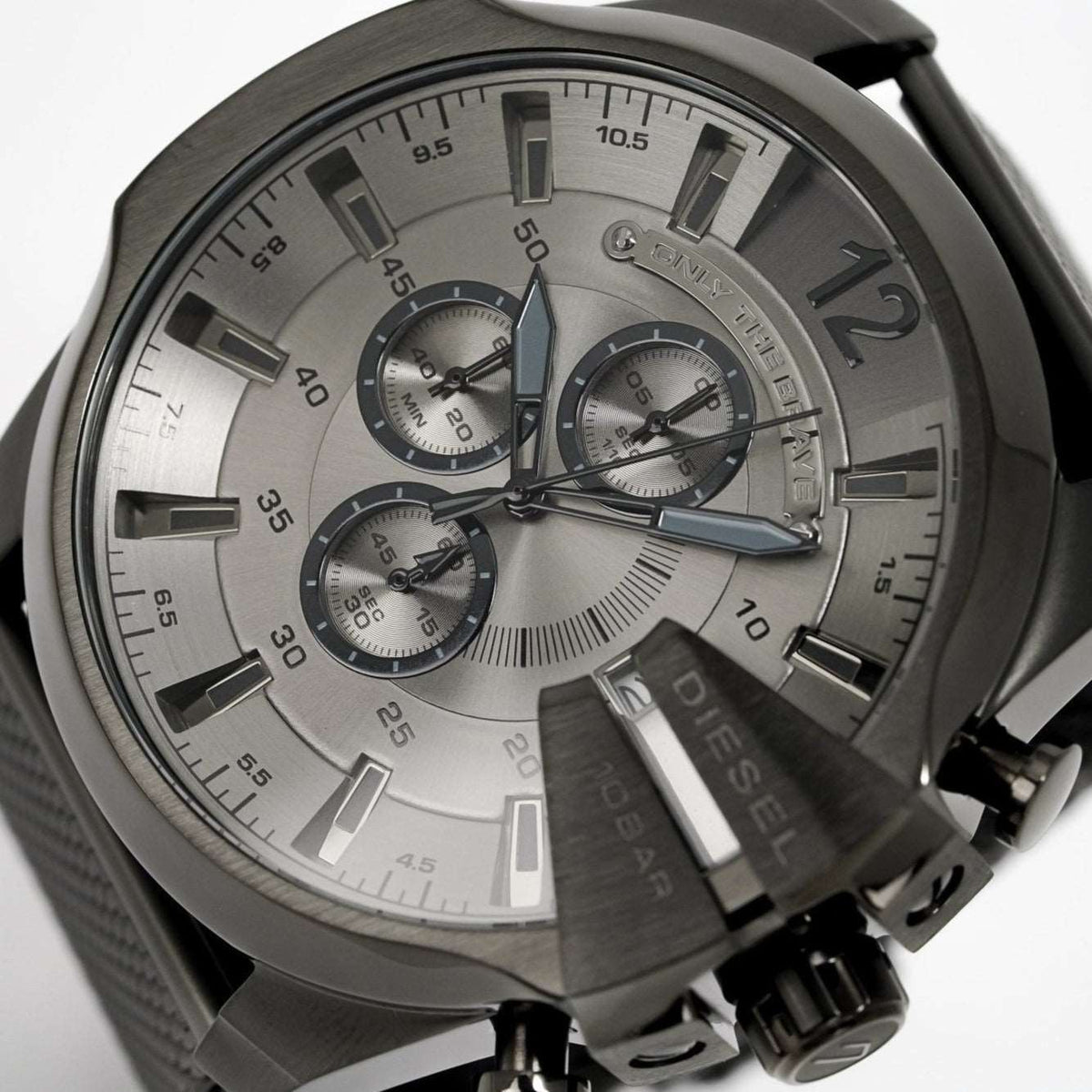 Diesel Dz4527 Men S Chronograph Mega Chief Gunmetal Mesh Watch -korean beauty