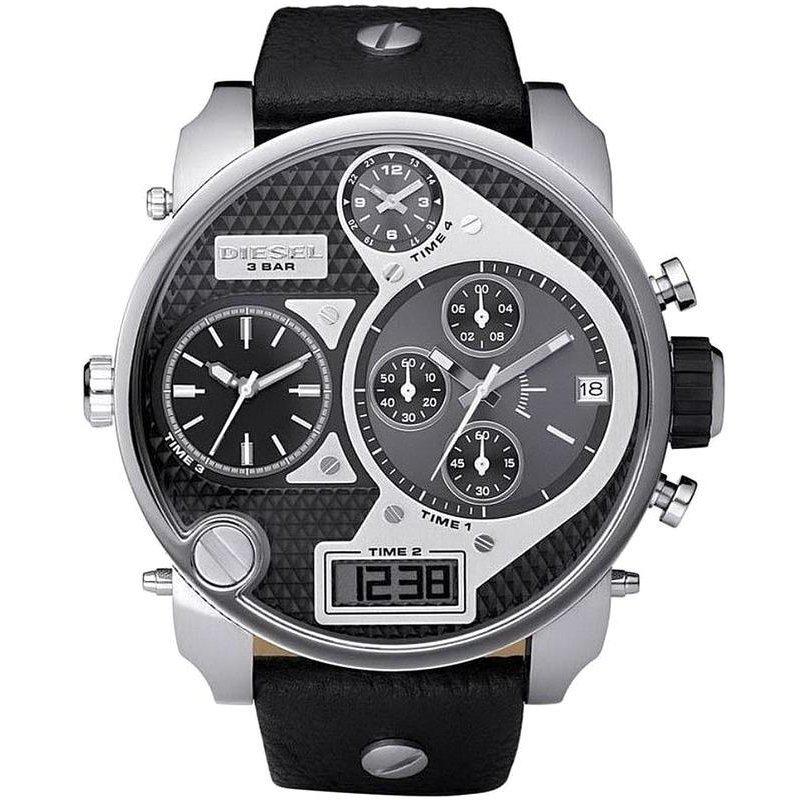 Diesel Dz7125 Men S Chronograph Big Daddy Silver Black Watch -korean beauty