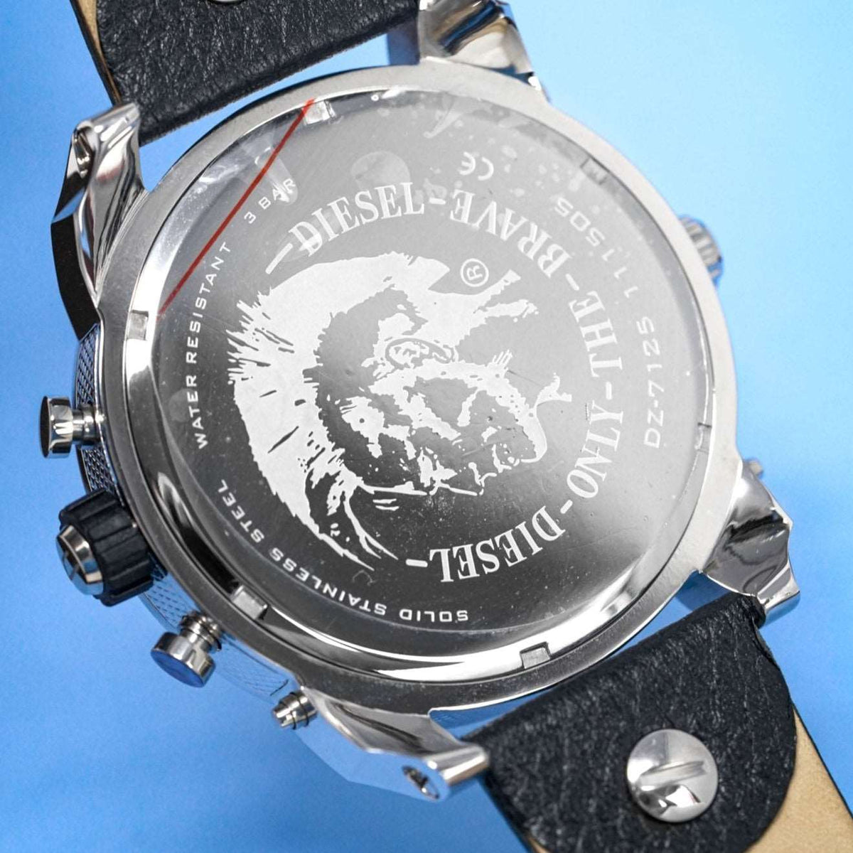 Diesel Dz7125 Men S Chronograph Big Daddy Silver Black Watch -korean beauty
