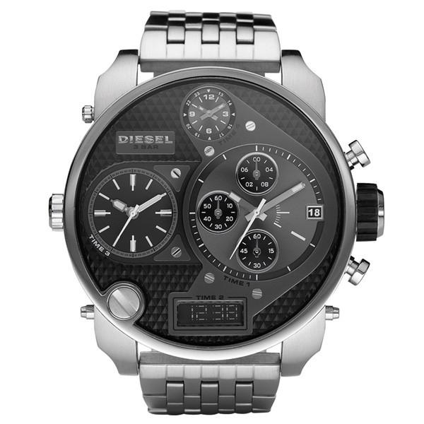 Diesel Dz7221 Men S Mr Daddy Silver Chronograph Watch -korean beauty
