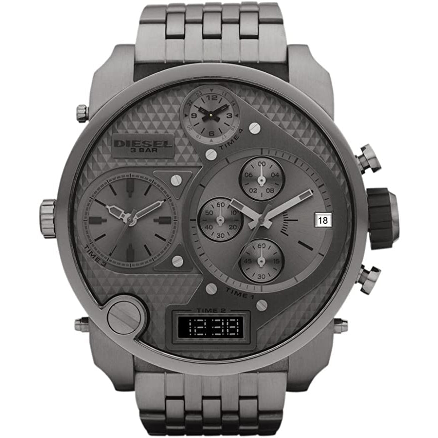 Diesel Dz7247 Men S Chronograph Big Daddy Gun Metal Watch -korean beauty
