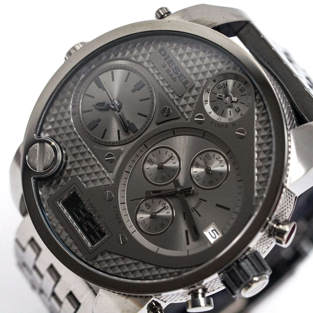 Diesel Dz7247 Men S Chronograph Big Daddy Gun Metal Watch -korean beauty