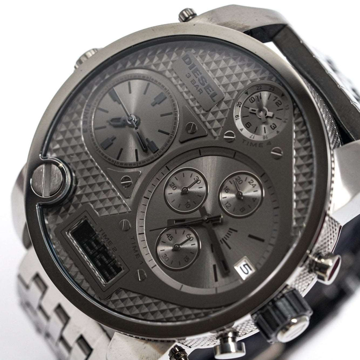 Diesel Dz7247 Men S Chronograph Big Daddy Gun Metal Watch -korean beauty