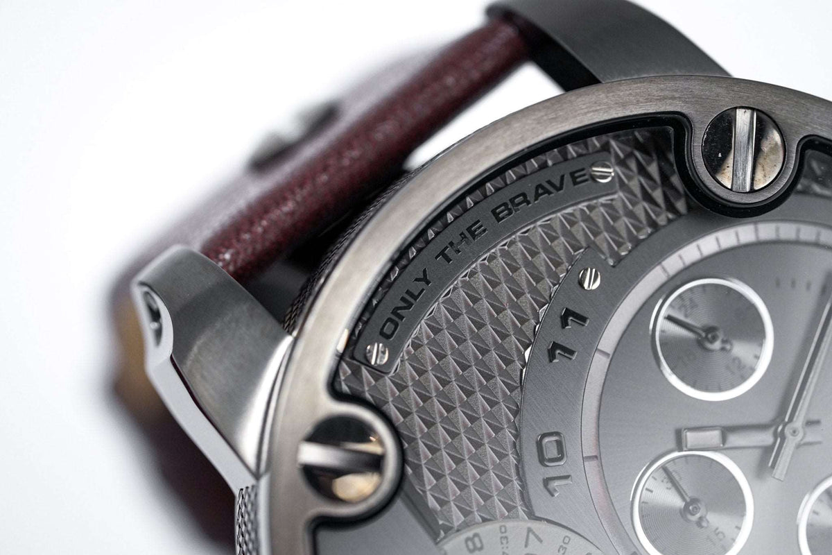 Diesel Dz7258 Men S Chronograph Little Daddy Gun Metal Brown Watch -korean beauty