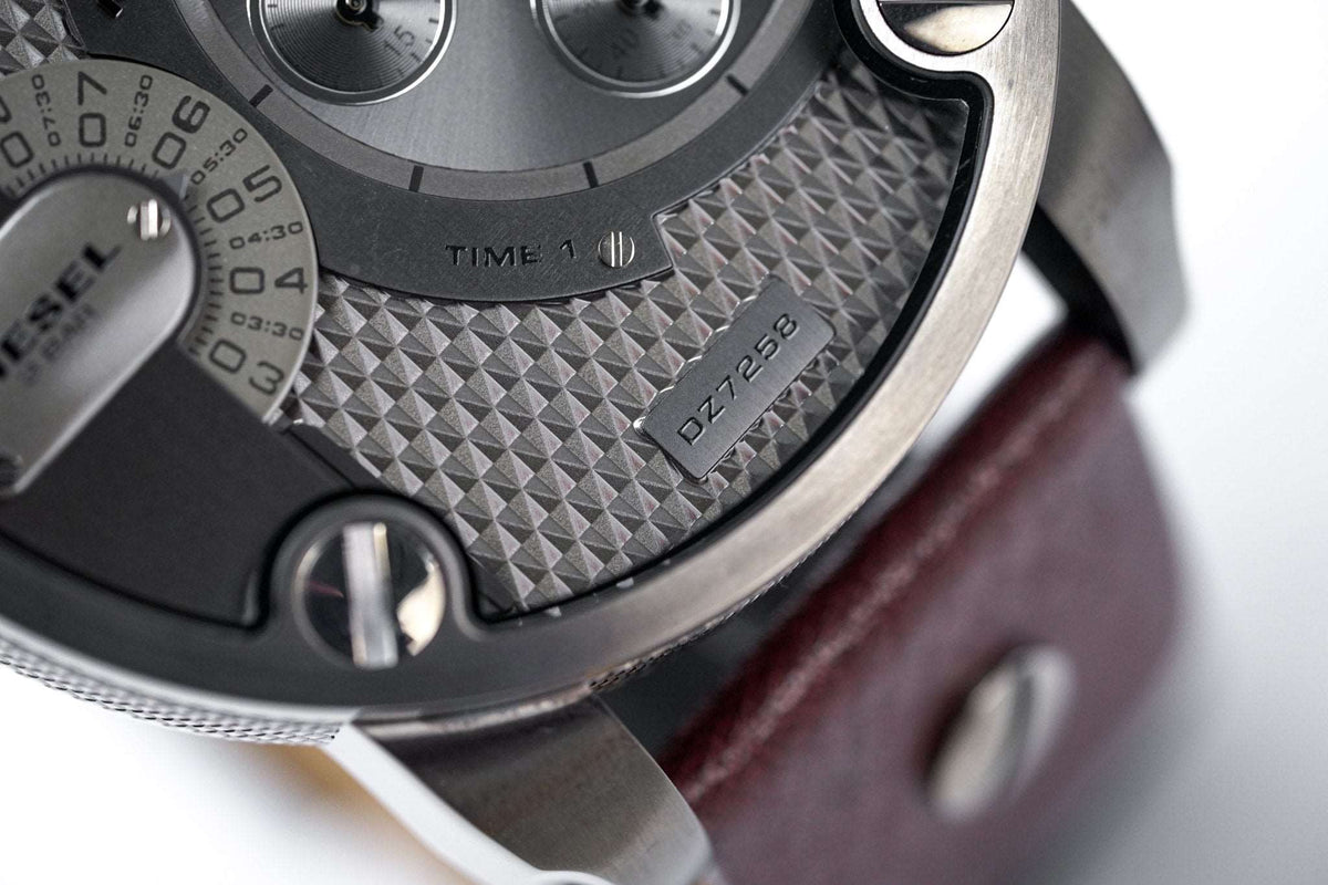 Diesel Dz7258 Men S Chronograph Little Daddy Gun Metal Brown Watch -korean beauty