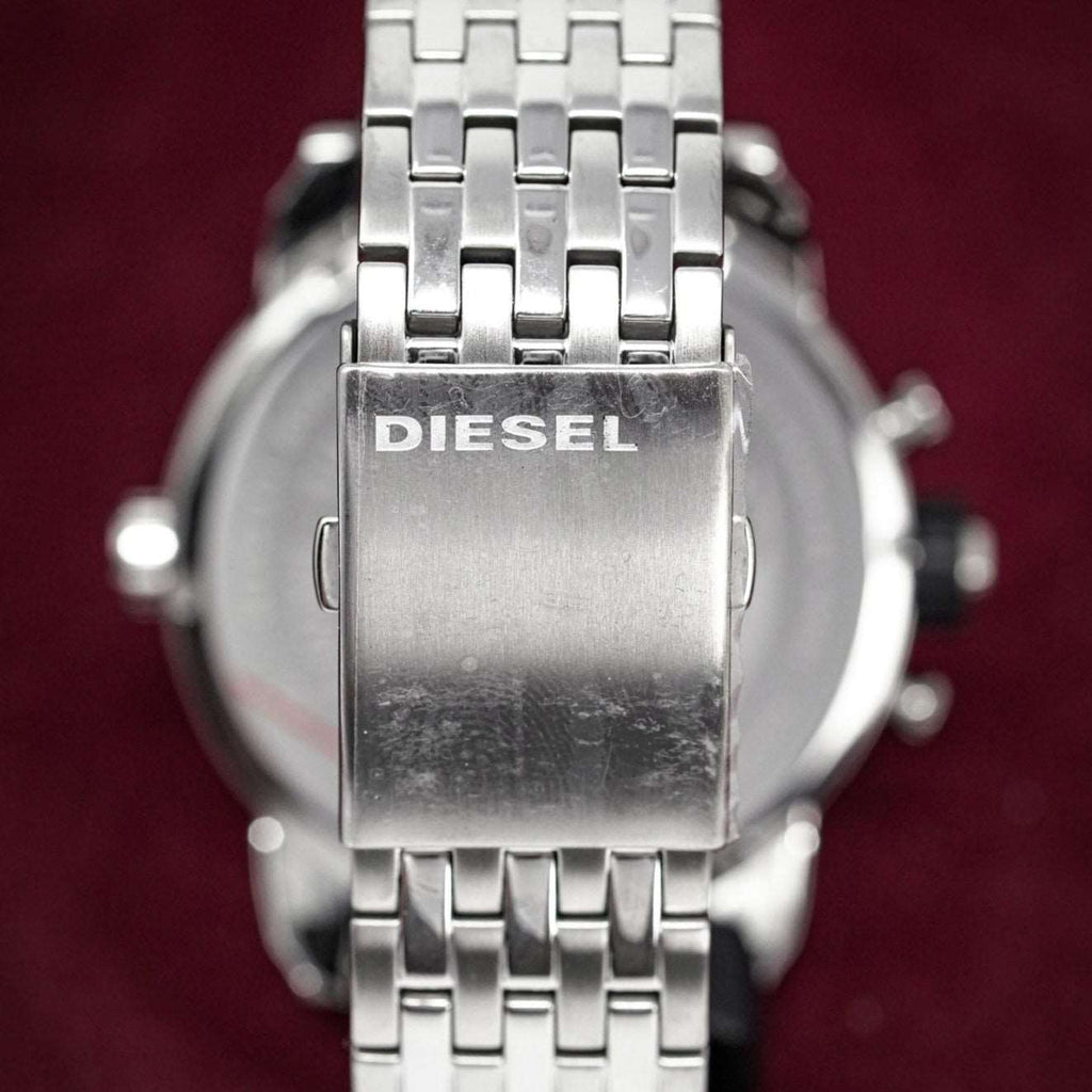 Diesel Dz7259 Men S Chronograph Little Daddy Black Silver Watch -korean beauty