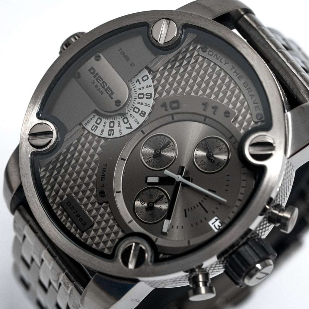 Diesel Dz7263 Men S Chronograph Little Daddy Gun Metal Watch -korean beauty