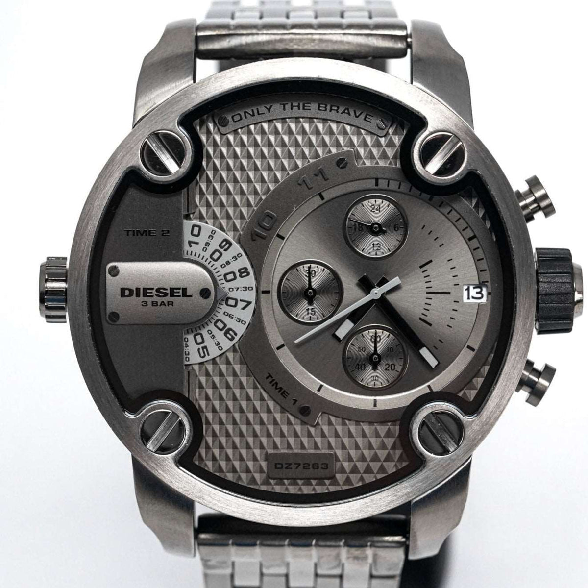 Diesel Dz7263 Men S Chronograph Little Daddy Gun Metal Watch -korean beauty