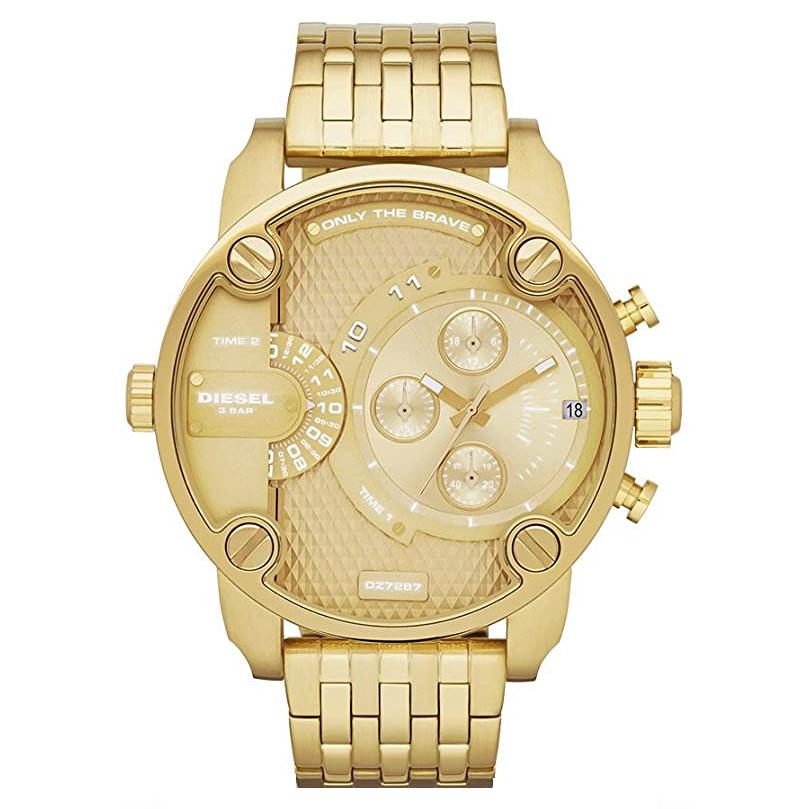 Diesel Dz7287 Men S Little Daddy Gold Stainless Steel Chronograph Watch -korean beauty