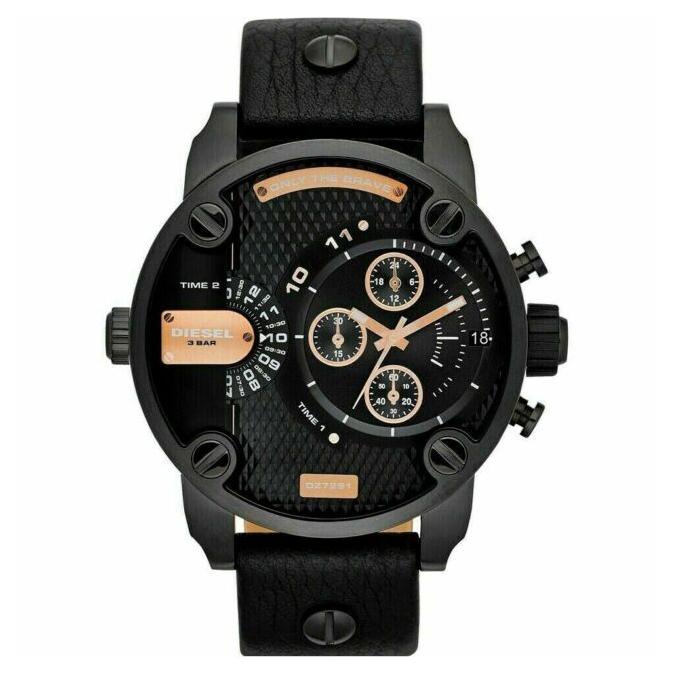 Diesel Dz7291 Men S Little Daddy Black Chronograph Watch -korean beauty
