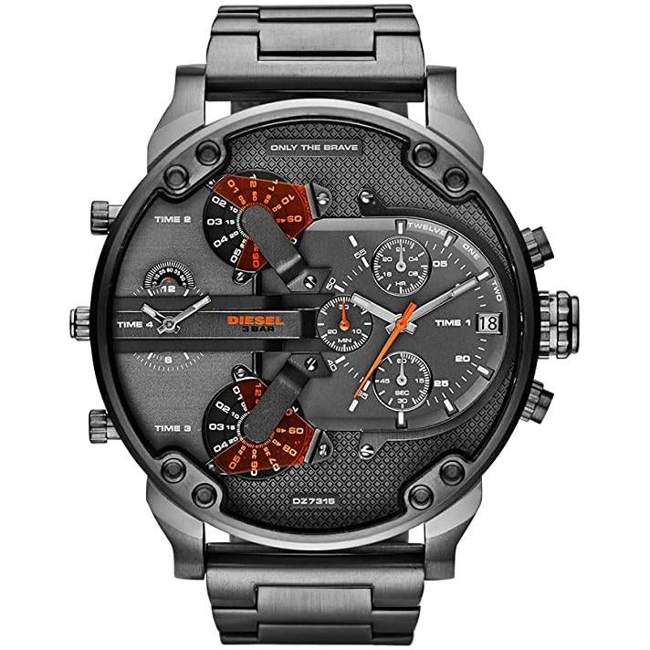 Diesel Dz7315 Men S Gunmetal Mr Daddy 2 0 Chronograph Watch -korean beauty