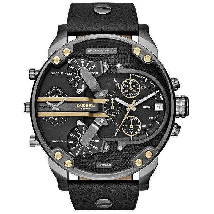 Diesel Dz7348 Men S Mr Daddy 2 0 Black Chronograph Watch -korean beauty