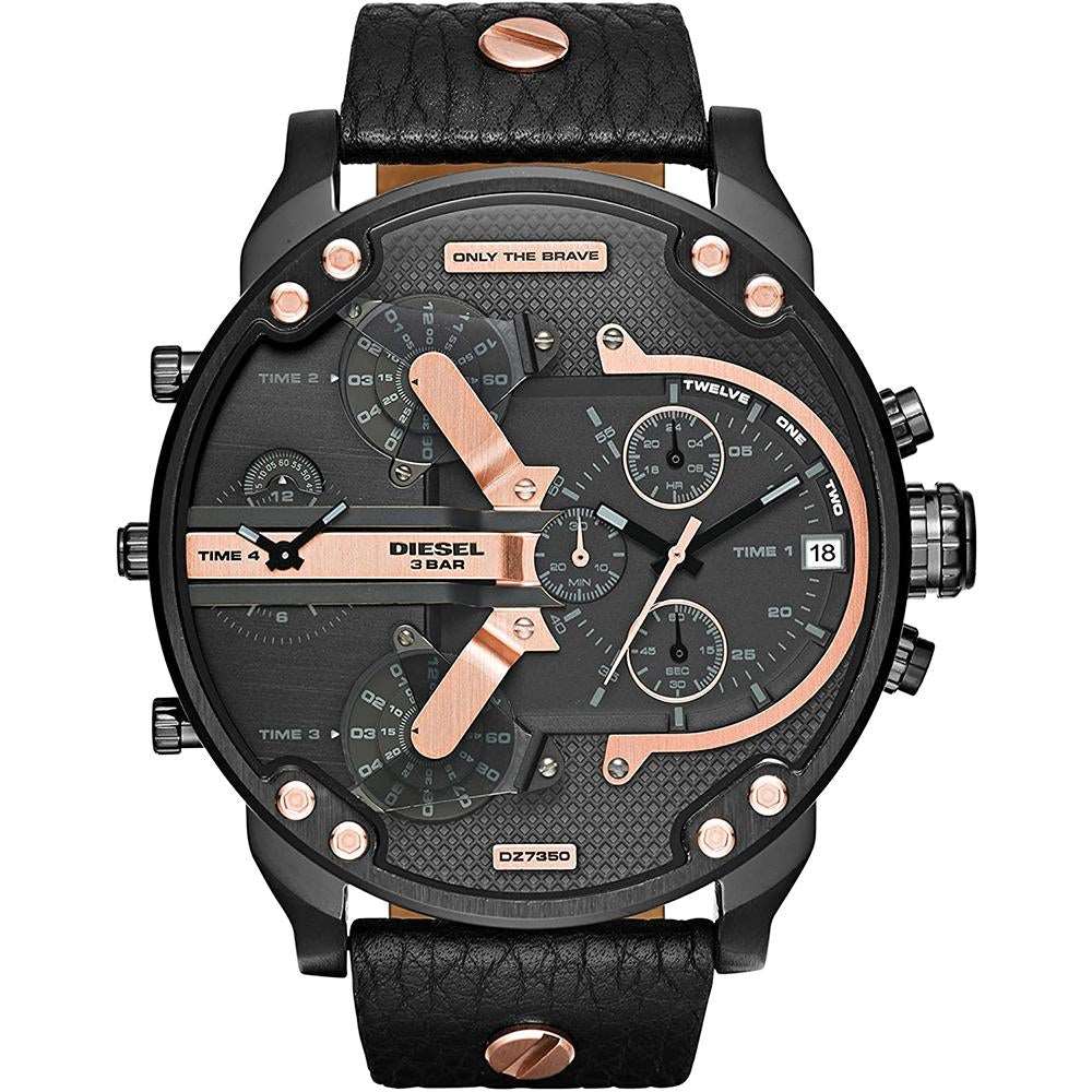 Diesel Dz7350 Men S Daddy 2 0 Black Chronograph Watch -korean beauty