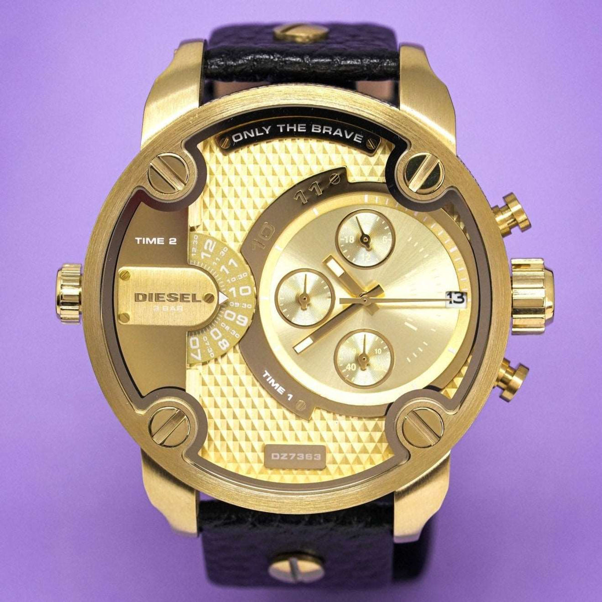 Diesel Dz7363 Men S Chronograph Little Daddy Gold Watch -korean beauty