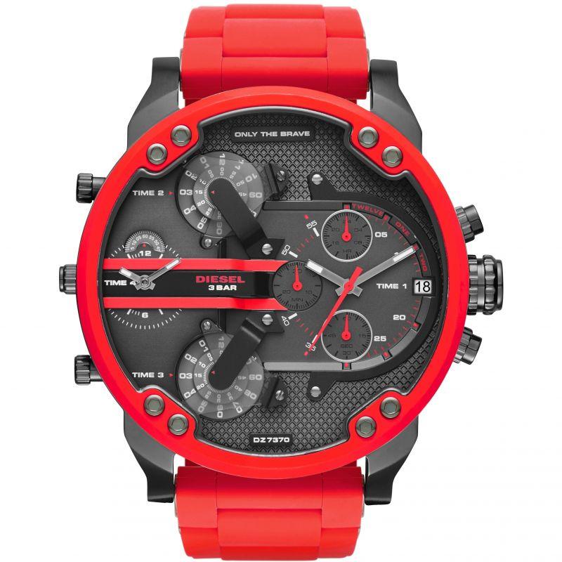 Diesel Dz7370 Men S Daddy 2 0 Red Chronograph Watch -korean beauty