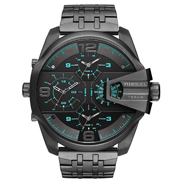 Diesel Dz7372 Men S Uber Chief Gunmetal Watch -korean beauty