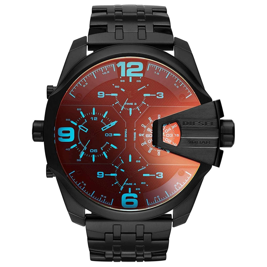 Diesel Dz7373 Men S Uber Chief Black Chronograph Watch -korean beauty