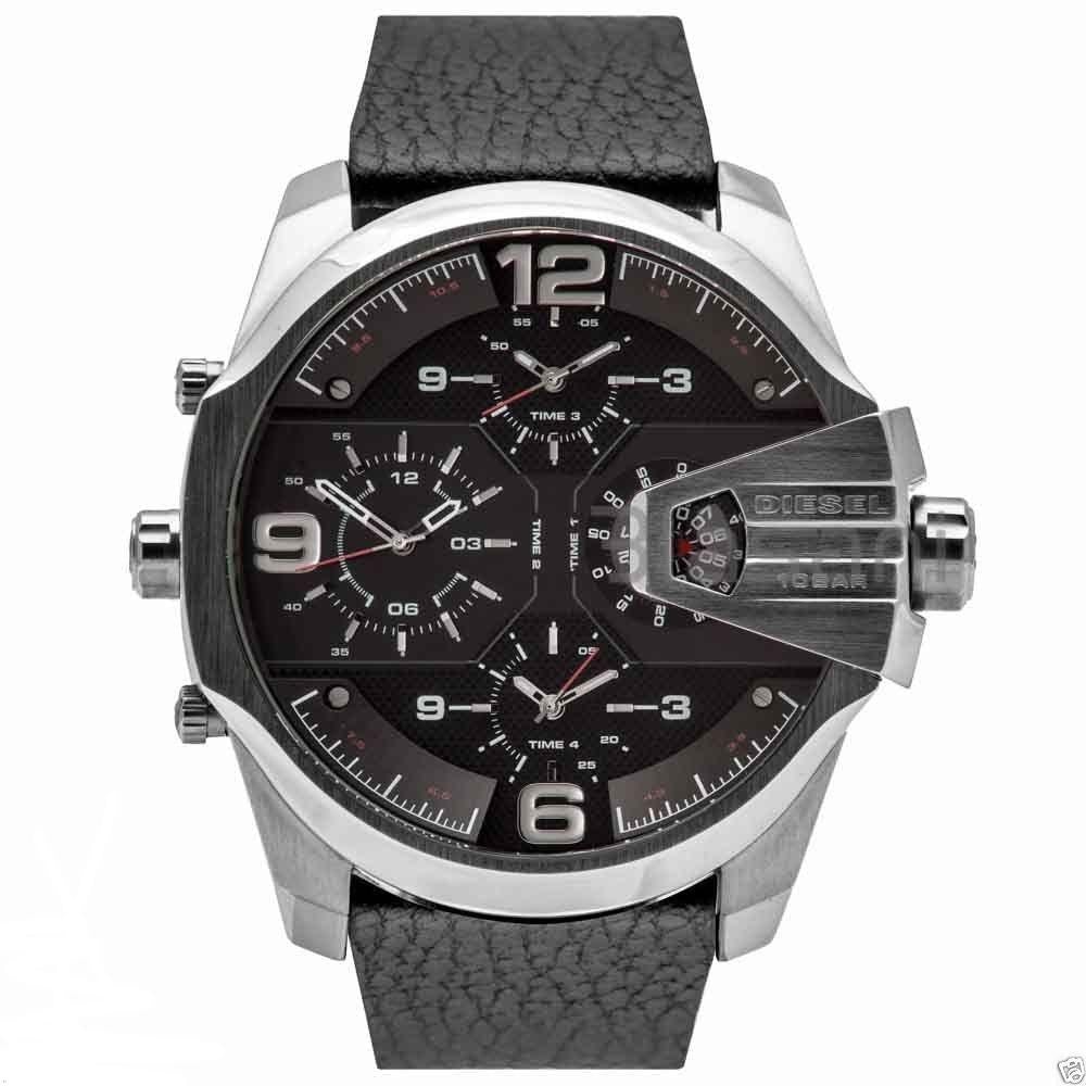 Diesel Dz7376 Men S Black Uber Chief Chronograph Watch -korean beauty