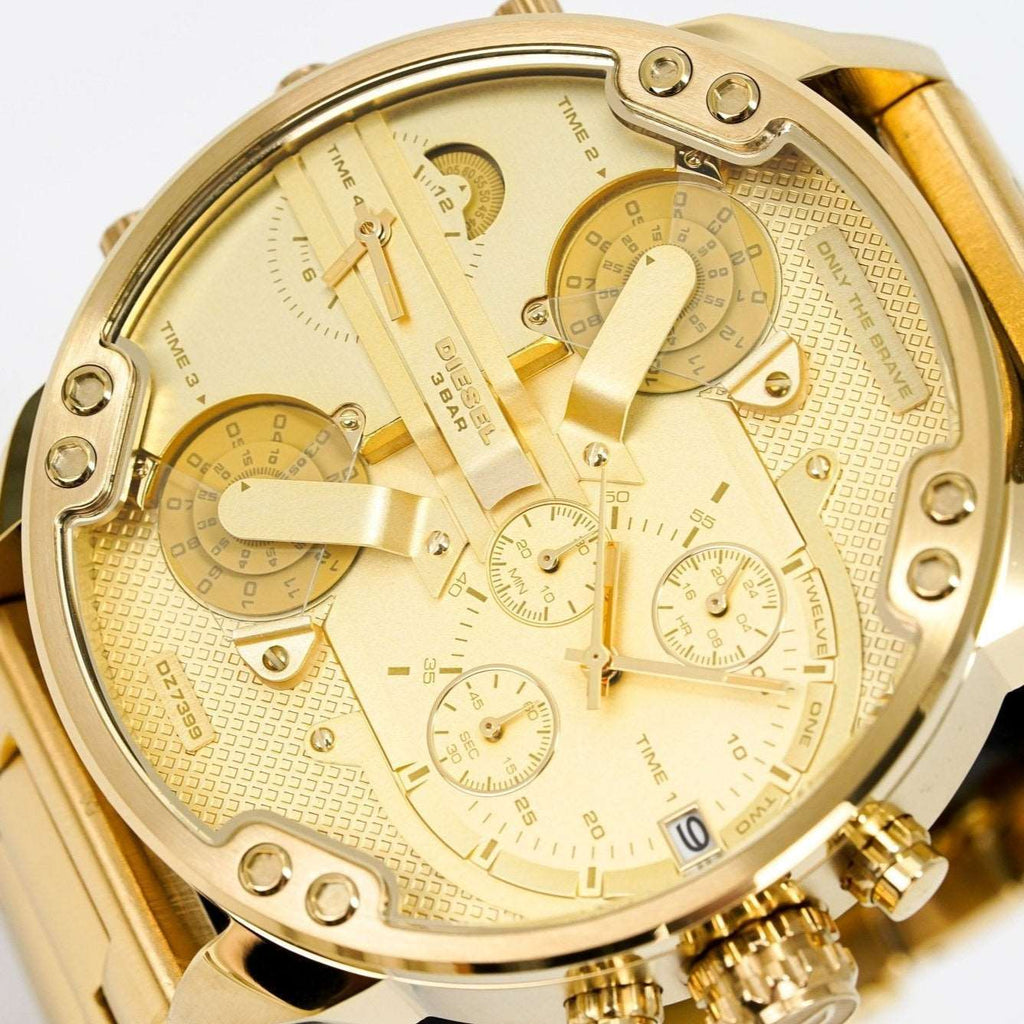 Diesel Dz7399 Men S Chronograph Mr Daddy 2 0 Yellow Gold Watch -korean beauty