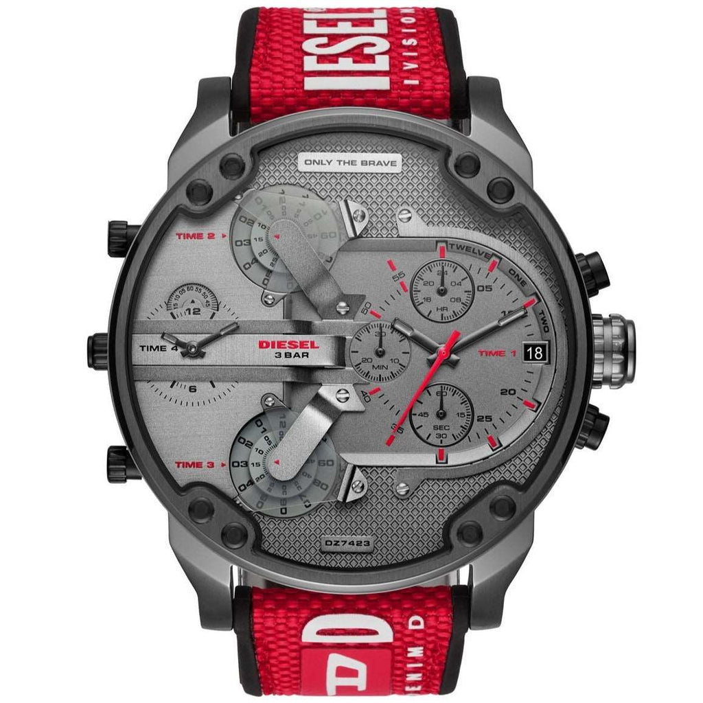 Diesel Dz7423 Men S Chronograph Mr Daddy 2 0 Red Watch -korean beauty