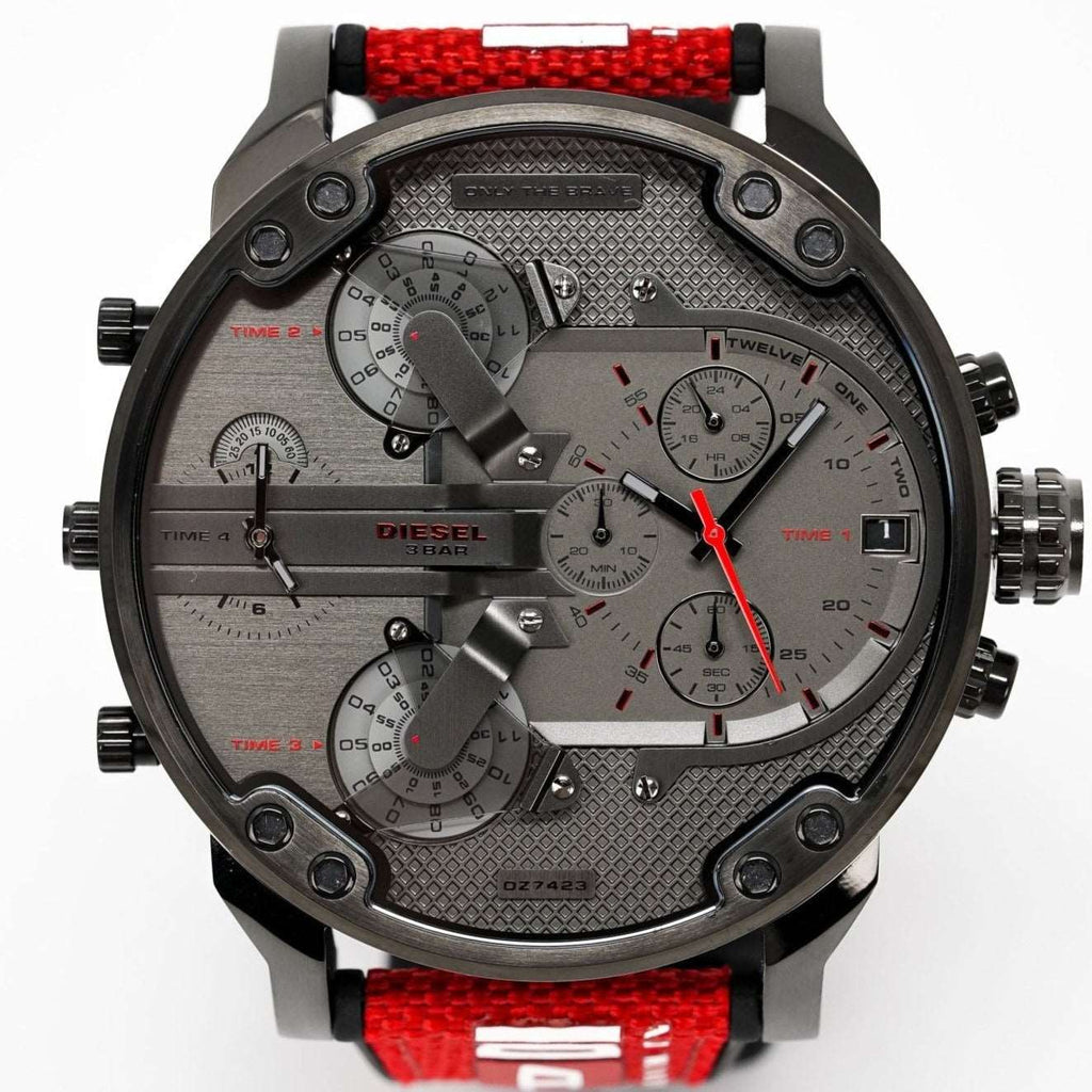 Diesel Dz7423 Men S Chronograph Mr Daddy 2 0 Red Watch -korean beauty