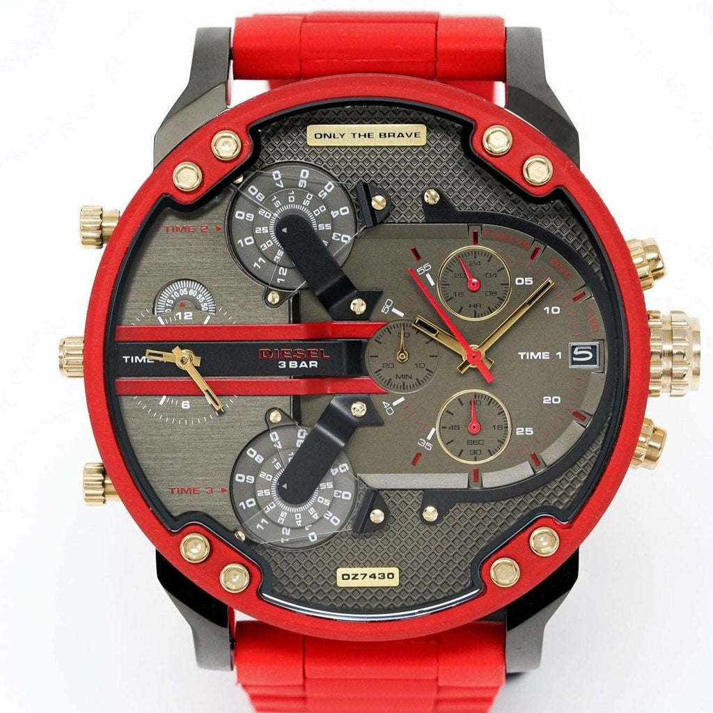Diesel Dz7430 Men S Chronograph Mr Daddy 2 0 Red Watch -korean beauty