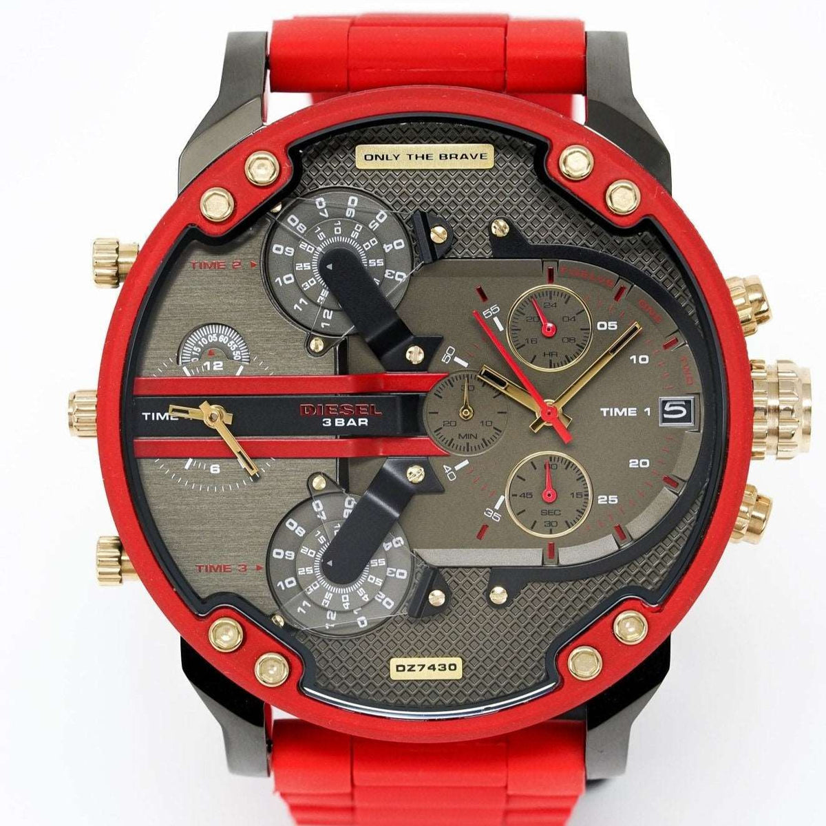 Diesel Dz7430 Men S Chronograph Mr Daddy 2 0 Red Watch -korean beauty