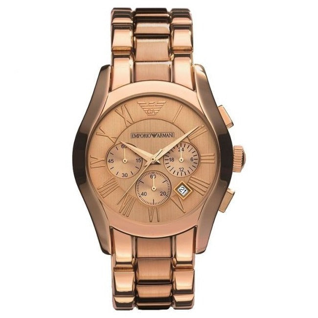 Emporio Armani Ar0365 Men S Valente Chronograph Rose Gold Pvd Watch -korean beauty