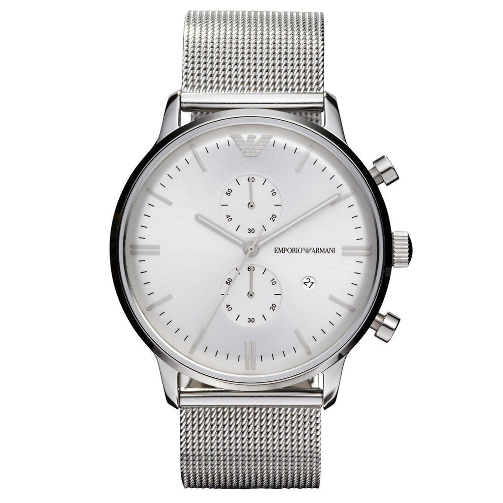 Emporio Armani Ar0390 Men S Chronograph Steel Watch -korean beauty