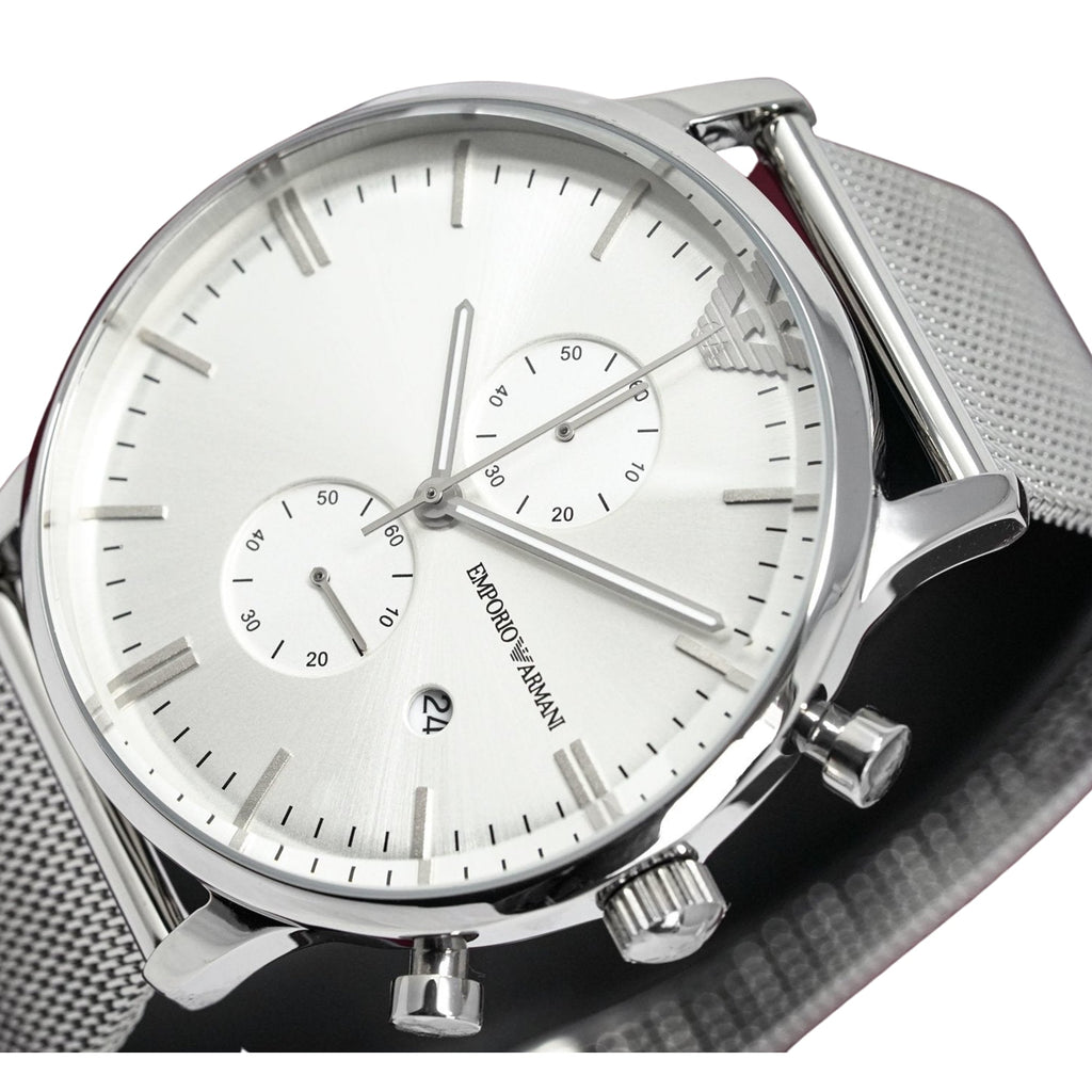 Emporio Armani Ar0390 Men S Chronograph Steel Watch -korean beauty
