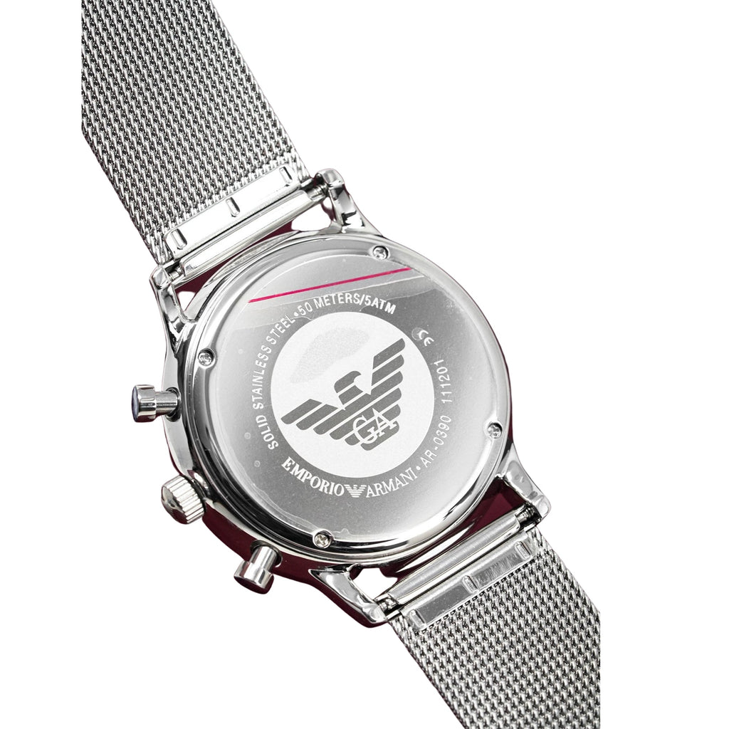 Emporio Armani Ar0390 Men S Chronograph Steel Watch -korean beauty