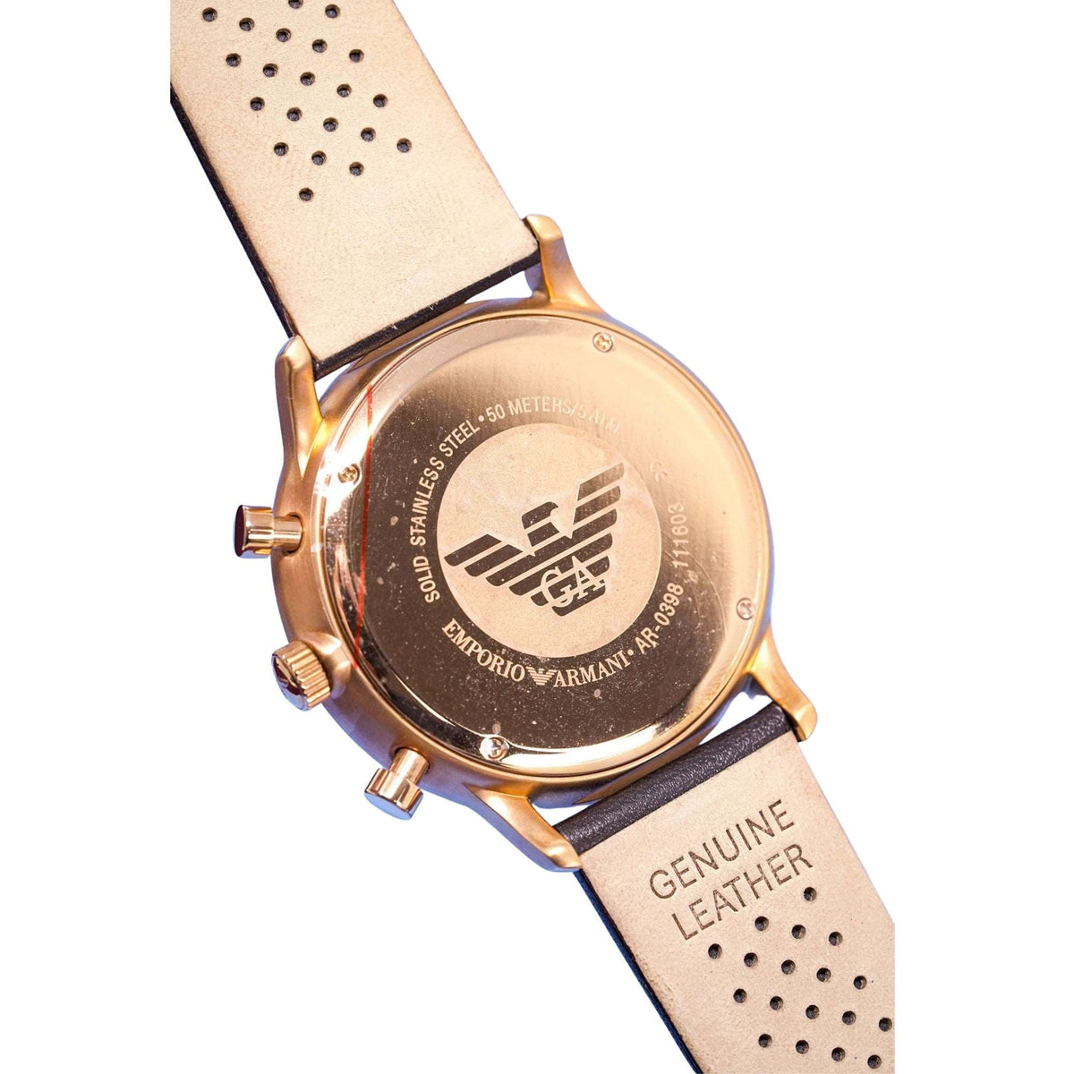 Emporio Armani Ar0398 Men S Classic Gianni Chronograph Rose Gold Watch -korean beauty